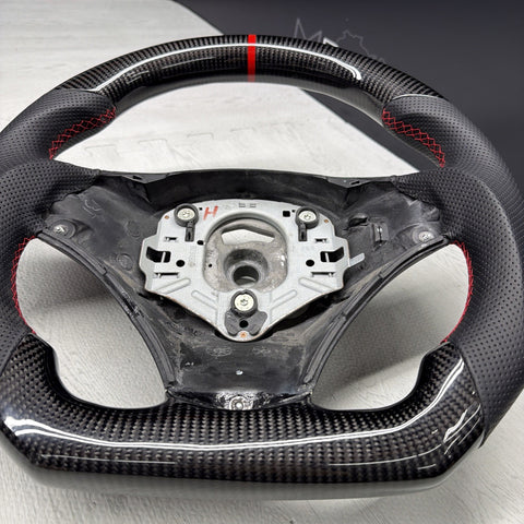 08-13 BMW E90 E92 E93 M3 OHC Carbon fiber Steering Wheel Tri Stitched Manual