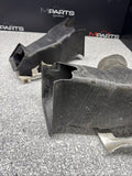 BMW E46 M3 OEM (2001-2006) BRAKE AIR INLET DUCTS + BRACKETS PAIR *1 BROKEN TAB