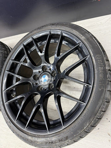 BMW 08-13 E90 E92 E93 M3 19” OEM Competition Wheels Style 359M Black Set + Tires
