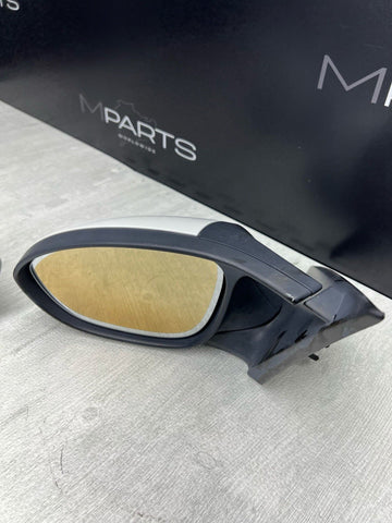08-13 BMW E92 E93 M3 Left Right Fold Mirrors Matte Black / Alpine White