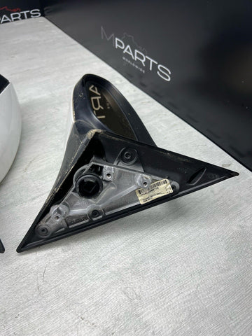 08-13 BMW E92 E93 M3 Left Right Fold Mirrors Matte Black / Alpine White