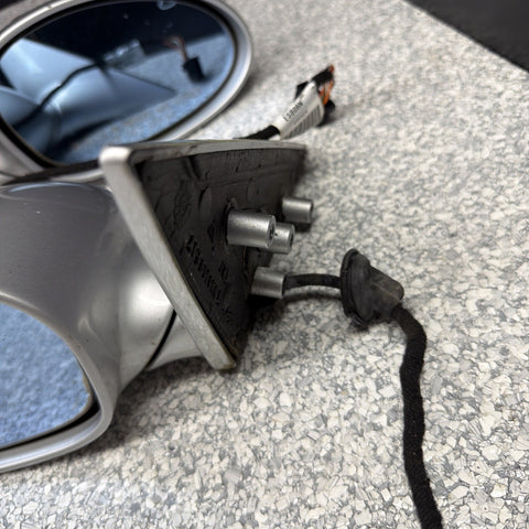 01-06 BMW E46 M3 Side View Door Mirrors Pair Titan Silver *Notes*