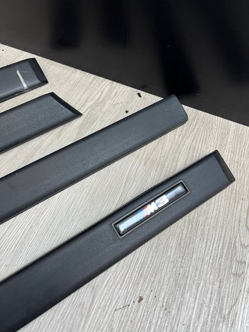 BMW E36 M3 Sedan 1992-1998 DOOR MOULDINGS TRIMS FRONT & REAR BLACK OEM