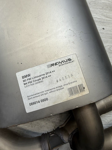 BMW 15-20 F80 F82 F83 M3 M4 EXHAUST MUFFLER REMUS NO TIPS