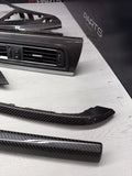 15-19 OEM BMW F12 LCI M6 Center Console Dash Vent Carbon FiberInterior Trim Set