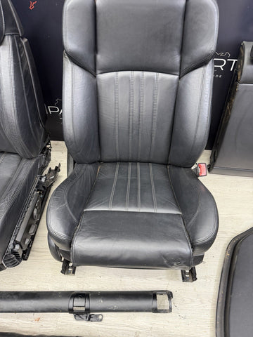 BMW F10 M5 11-16 FRONT HEATED ACTIVE SEATS BLACK MERINO DOOR PANELS BENCH 71k