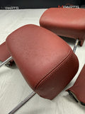 2001-2006 BMW E46 M3 Convertible Imola Red Rear Headrests Head Rests Pair OEM