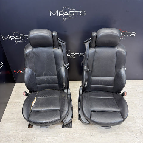 01-06 BMW E46 M3 Convertible Interior Front Non Heated Seats Black *Notes*