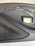 Right Passenger Door Card Panel Black / Red Stitching 19-23 Ferrari F8 Tributo