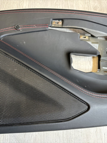 Right Passenger Door Card Panel Black / Red Stitching 19-23 Ferrari F8 Tributo