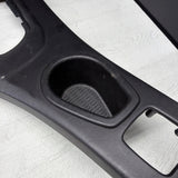 BMW E93 M3 08-13 Front Black Leather Manual Center Console Trim Assembly OEM