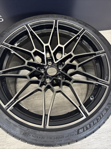 BMW G80 G82 G83 M3 M4 21-25 826M BLACK 20" REAR WHEEL RIM OEM 20x10.5