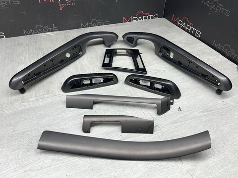 01-06 BMW E46 M3 Convertible Interior Armrests Trim Set Titan Shadow Grey