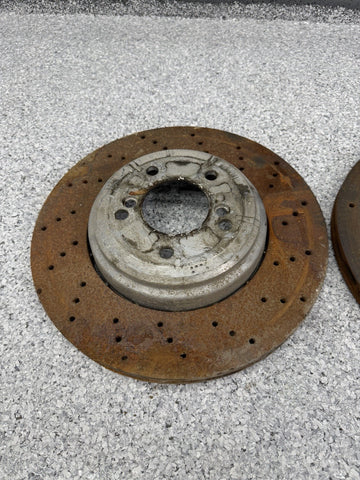 08-13 BMW E90 E92 E93 M3 Rear Brakes Rotors 2283803 2283804