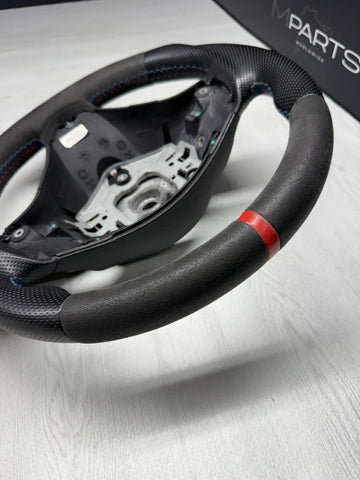 BMW 08-13 E90 E92 E93 M3 DCT Flatbottom Steering Wheel Rewrapped