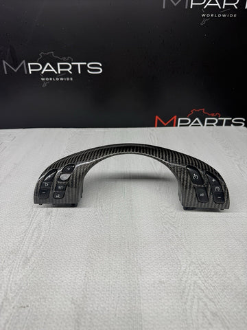 BMW E46 M3 01-06 Carbon Fiber Steering Wheel Upper Steering Buttons Trim