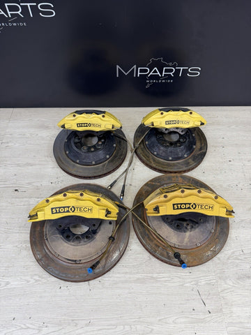 01-06 BMW E46 M3 Stoptech ST60 ST40 Big Brake Kit Yellow Calipers Rotors Set