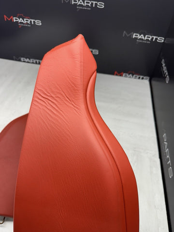 BMW F82 M4 Coupe Rear Sakhir Orange Leather Seat Side Bolsters Pair 8058134