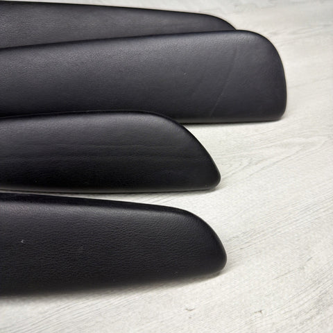 01-06 BMW E46 M3 Convertible Door Upper Arm Rest Armrest Pads Black