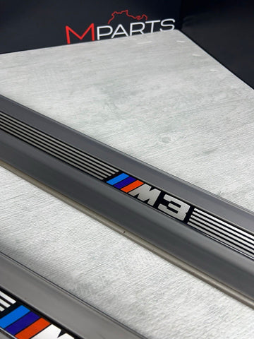 96-99 BMW E36 M3 Coupe Door Sills Trims Pair Dove Grey OEM