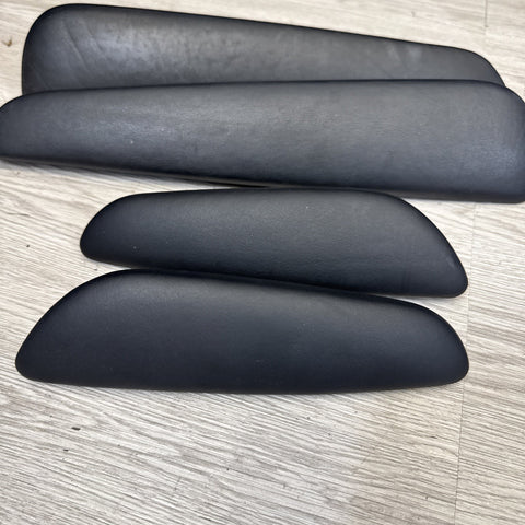 01-06 BMW E46 M3 Convertible Door Upper Arm Rest Armrest Pads Black *Notes*