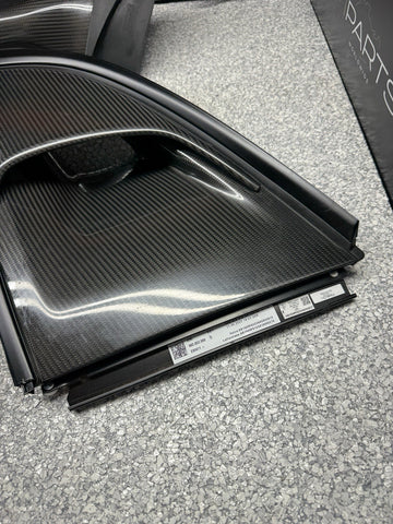 OEM Porsche 718 Cayman 982 GT4RS Weissach Carbon Air Intake Trims Set 982853990