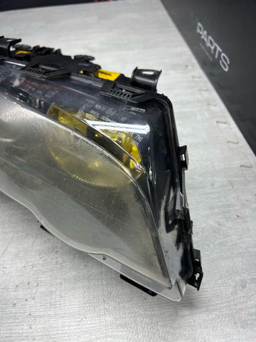 OEM BMW 02-06 E46 330 M3 Bixenon Headlight 1305621772 Yellow High Beam Housing