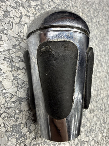 2004-2006 BMW E46 M3 SMG GEAR SHIFT KNOB NAPPA BLACK LEATHER / CHROME OEM