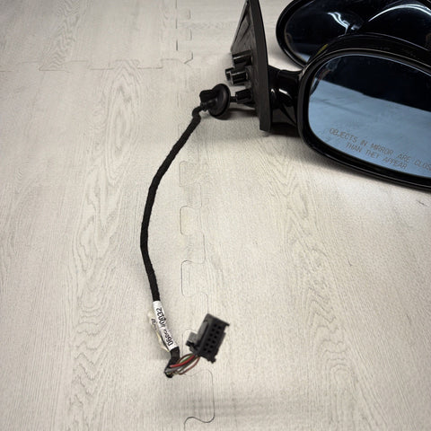 01-06 BMW E46 M3 Side View Door Mirrors Pair Jet Black *Sun Fading*