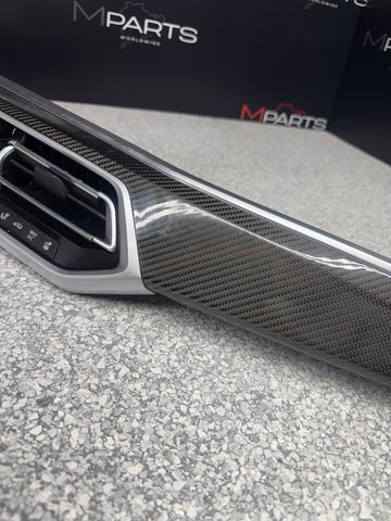 20-26 BMW F96 X6M Carbon Fiber Dash Panel Center Air Vent Bezel Trim