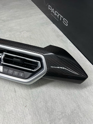 18-21 BMW G01 F97 X3 X3M CENTER DASH AC GRILLE VENT CARBON FIBER TRIM OEM
