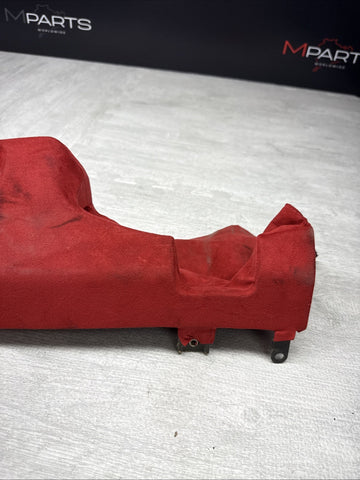 FERRARI F8 TRIBUTO RED ALCANTARA DRIVER LEFT LH LOWER DASH PANEL TRIM OEM