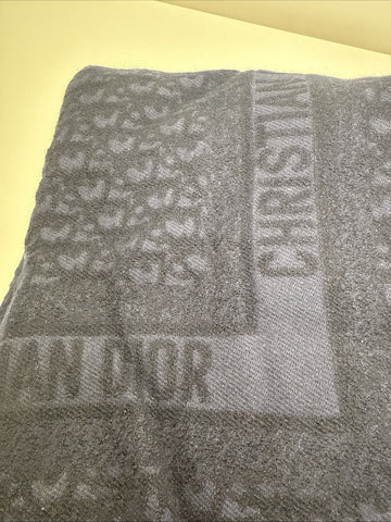 NEW Christian Dior WW Plaids D Oblique Summer Blanket C540 Navy Blue