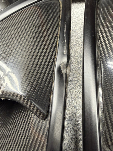 OEM Porsche 718 Cayman 982 GT4RS Weissach Carbon Air Intake Trims Set 982853990