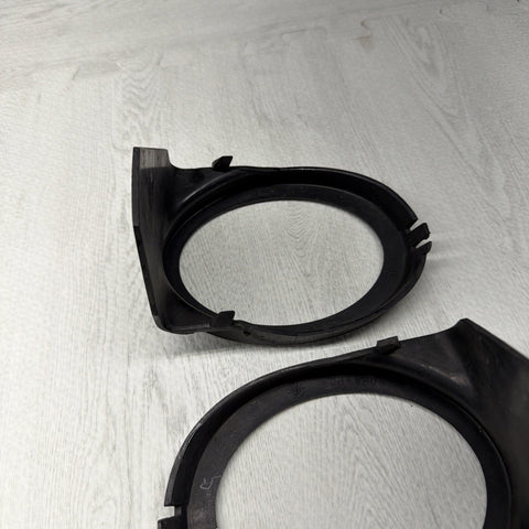 01-06 BMW E46 M3 FRONT FOG LIGHT COVERS SURROUND TRIMS 51112695255 GENUINE