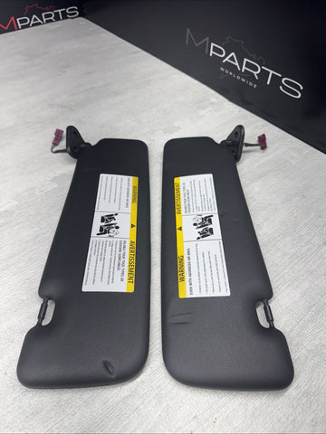 07-13 OEM BMW E88 E93 128 328 335 M3 Convertible Sun Visor Black Pair SET