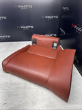 08-13 BMW E92 M3 Coupe Left Driver Rear Seat Bottom Bench Fox Red Leather OEM