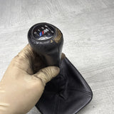 BMW 01-06 E46 M3 6 SPEED SHIFT KNOB OEM Illuminated *Worn Leather*