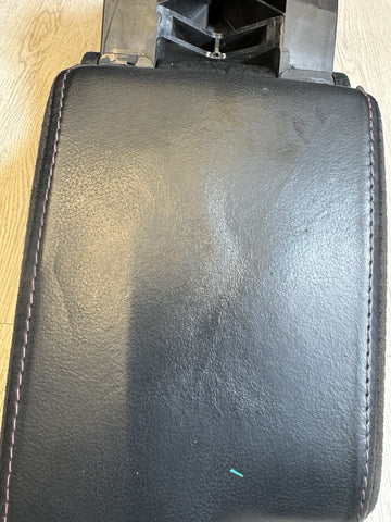 01-06 BMW E46 M3 Center Console Armrest Arm Rest Black Leather