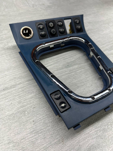 BMW Z3 M Z3M CENTER CONSOLE SHIFTER TRIM W/CHROME RING ESTORIL BLUE