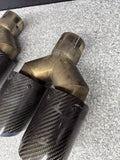 08-13 BMW E92 E93 M3 S65 Rear Exhaust Quad Muffler Tips (4) Carbon Fiber