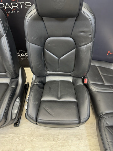 2015-2018 Porsche Macan Interior Set Front Rear Seats Pair Black Seat *Notes*