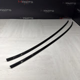 BMW E46 325 330 M3 Roof Rails Moldings Trims Pair Coupe OEM Jet Black