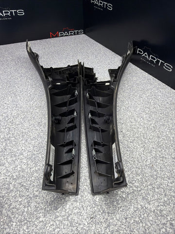01-06 BMW E46 M3 Convertible Rear Top Lateral Trim Panel Pair Black OEM *notes*