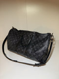 LV Louis Vuitton Keepall Bandoulière 50 Monogram Eclipse Bag