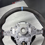 BMW OEM F80 M3 F82 F83 M4 M Performance Alcantara Steering Wheel Blue Stripe