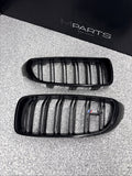 BMW 15-20 F80 F82 F83 M3 M4 Bumper Kidney Grilles Black OEM