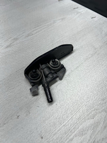 BMW 01-06 E46 M3 Left Driver Headlight Washer Jet Cover OEM 8256179 Carbon Black