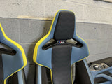 BMW 21-24 G82 M4 Coupe Carbon Bucket Seats Yas Marina Blue Leather Interior Set