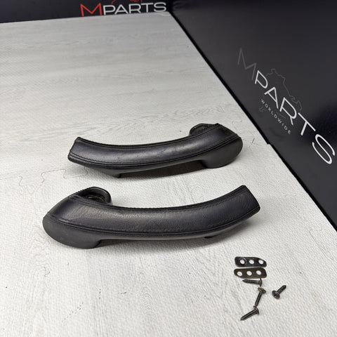 96-02 BMW Z3M Front Passenger Driver Door Card Handles Arm Trims Leather Black